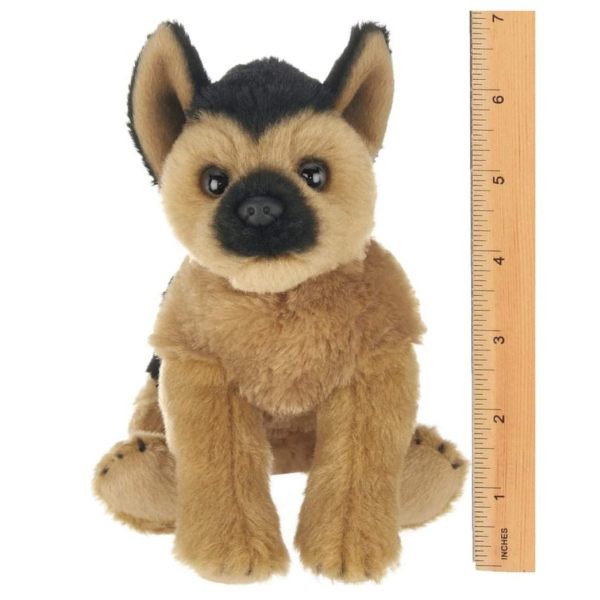 German Shepherd Plush Stuffed Animal Puppy Dog Lil' Chief Measuring Vertically