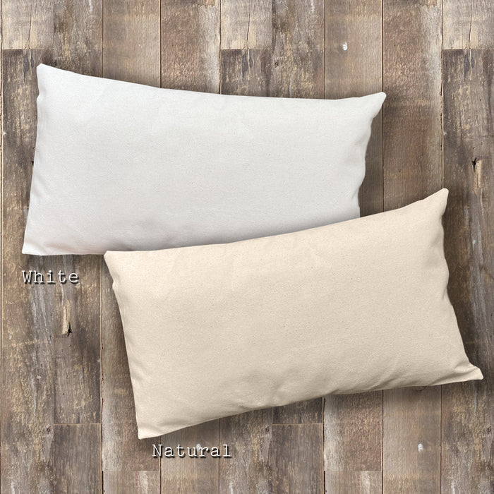 Gingerbread Houses w/ City, State - Custom Rectangular Canvas Pillow