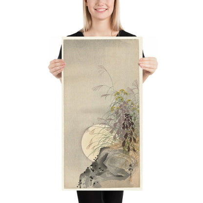 Grasses at Full Moon by Ohara Koson, 1900
