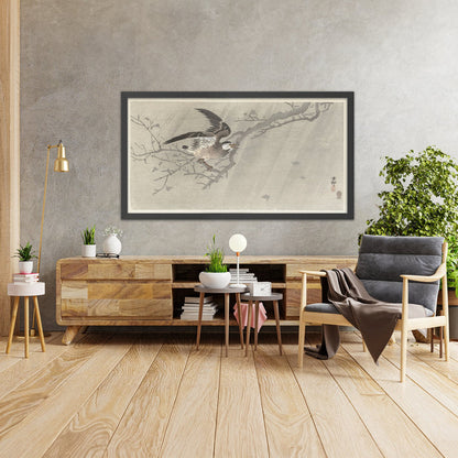 A framed image of