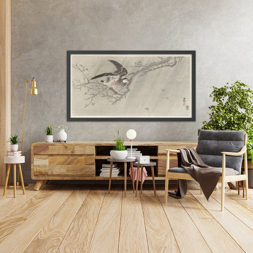 A framed image of