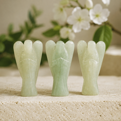 Green Aventurine Crystal Angel Pocket Guardian