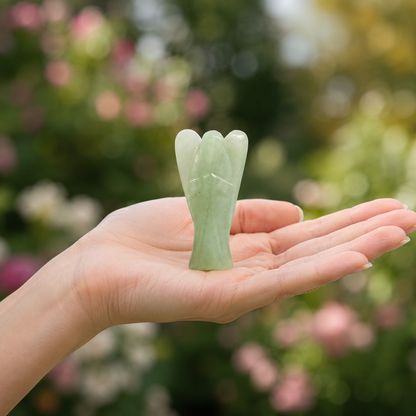 Green Aventurine Crystal Angel Pocket Guardian