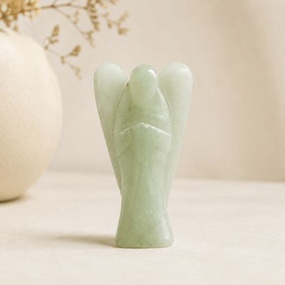 Green Aventurine Crystal Angel Pocket Guardian
