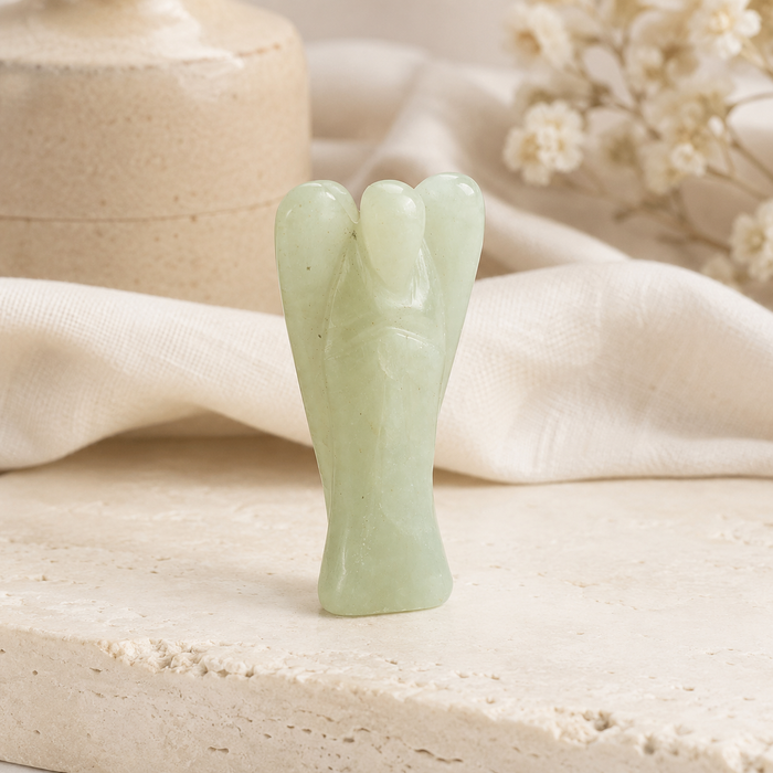 Green Aventurine Crystal Angel Pocket Guardian