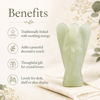 Green Aventurine Crystal Angel Pocket Guardian