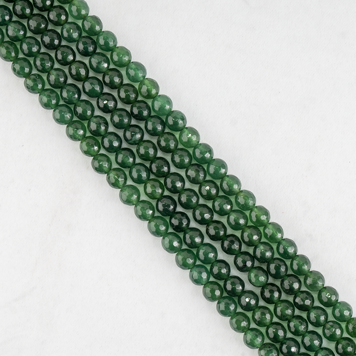 Green Jade Faceted Beads, Crystal Beads for Jewelry