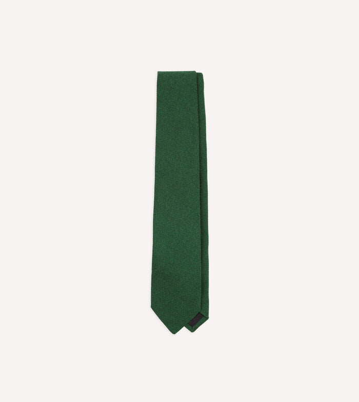 Green Pure Cashmere Solid Tipped Tie