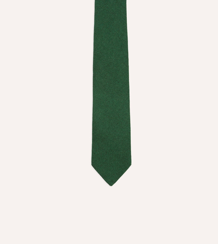 Green Pure Cashmere Solid Tipped Tie