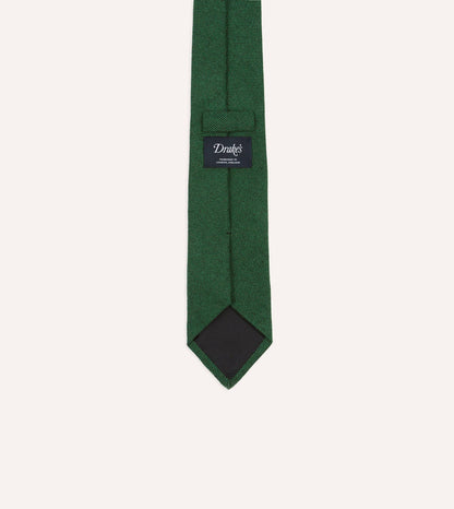 Green Pure Cashmere Solid Tipped Tie