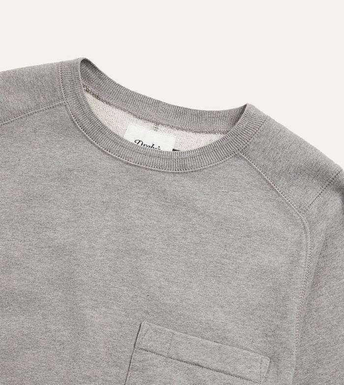 Grey Cotton Long-Sleeve Hiking Sweatshirt