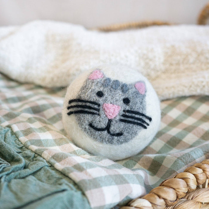 Grey Tabby Cat Dryer Ball
