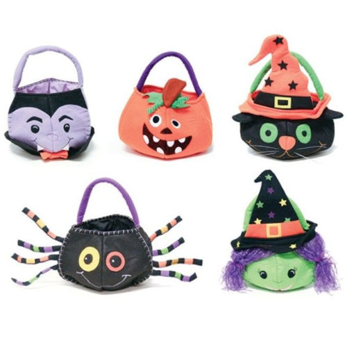 Halloween Characters Basket Felt Bags
