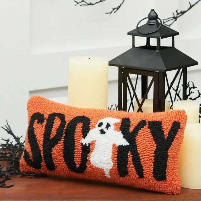 Halloween Spooky Ghost Throw Pillow