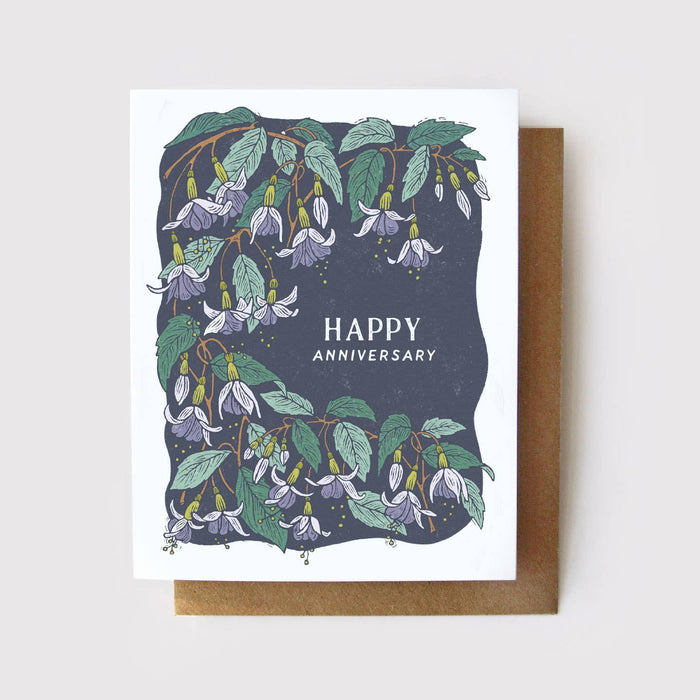 Happy Anniversary Card - Midnight Fuchsia Card