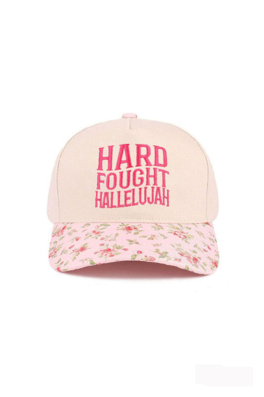 "Hard Fought Hallelujah" Cap-Floral-Cute-Trendy-Shop-Womens-Boutique-Clothing-Store