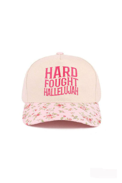 "Hard Fought Hallelujah" Cap-Floral-Cute-Trendy-Shop-Womens-Boutique-Clothing-Store