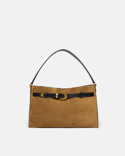 Harmonica - Suede bag - Brown