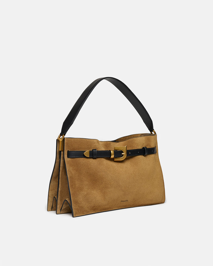 Harmonica - Suede bag - Brown