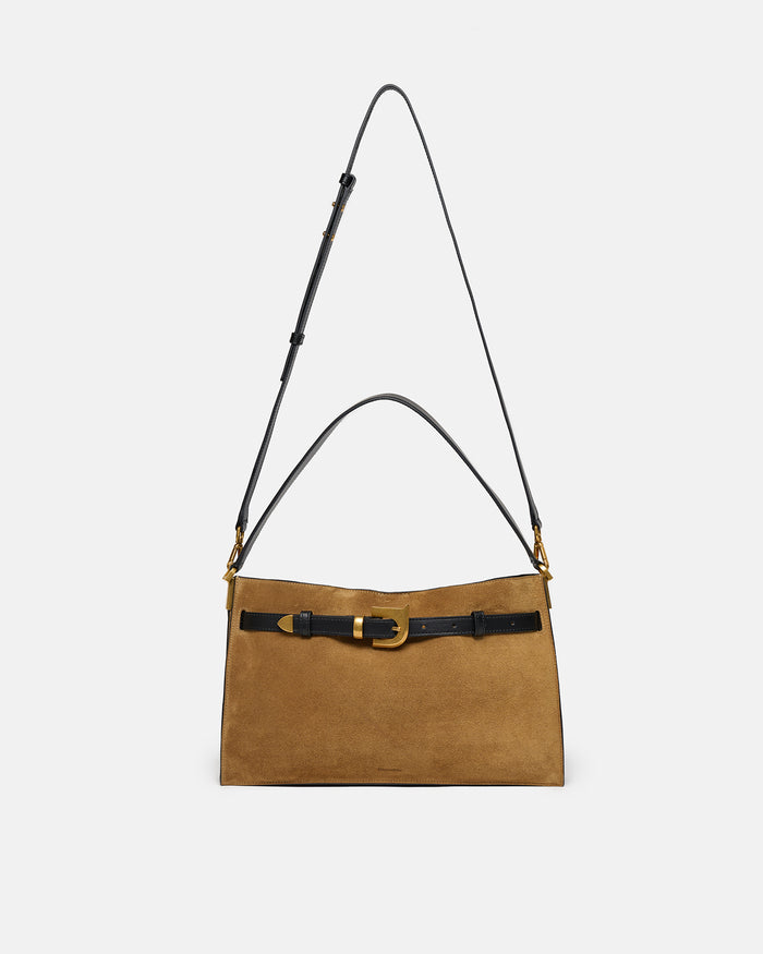 Harmonica - Suede bag - Brown