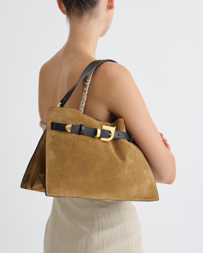 Harmonica - Suede bag - Brown