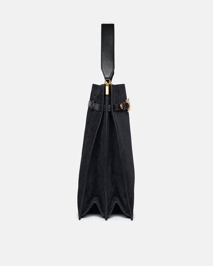Harmonica Maxi - Suede bag - Black