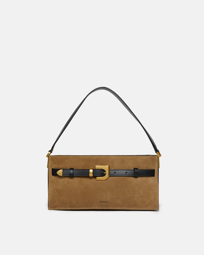 Harmonica Mini - Suede bag - Brown