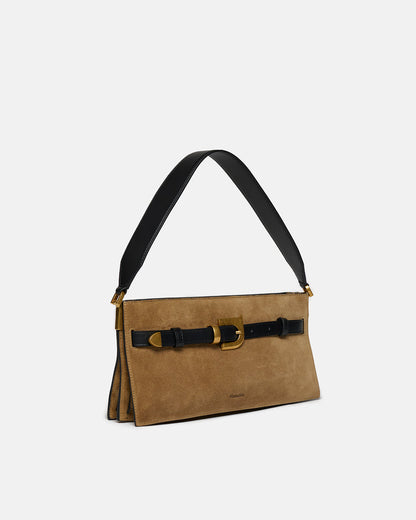 Harmonica Mini - Suede bag - Brown