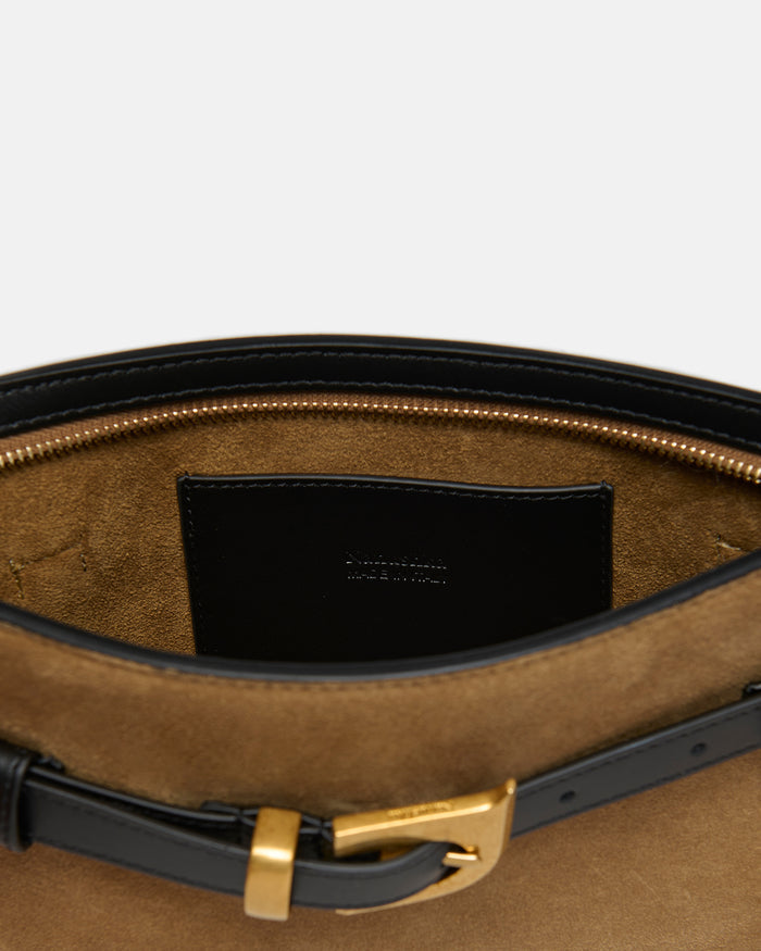 Harmonica Mini - Suede bag - Brown