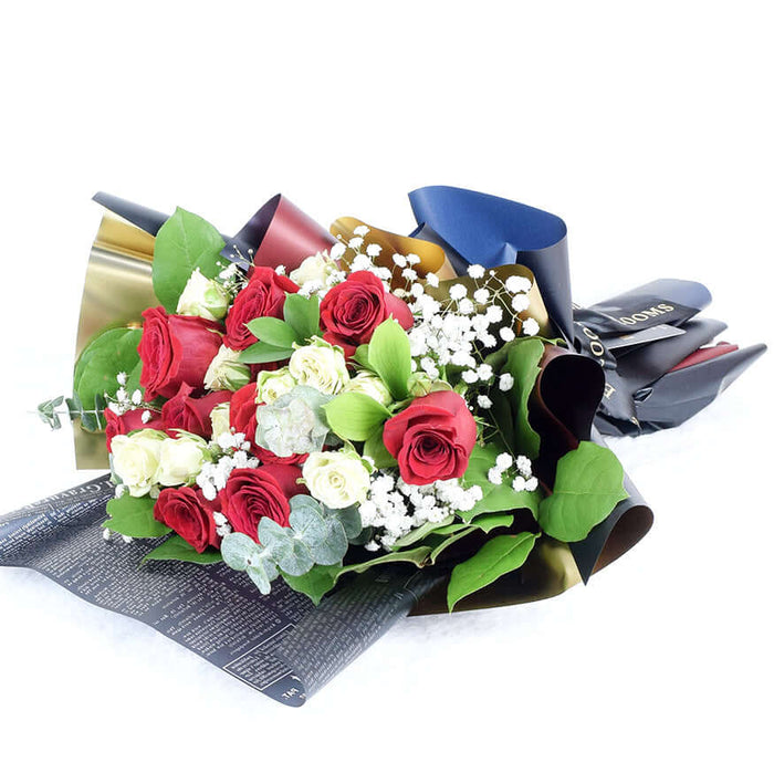 "Harmony Mixed Rose Bouquet" A great gift for your partner or loved ones! Combined with champagne, wine or chocolates and other gourmet delights.