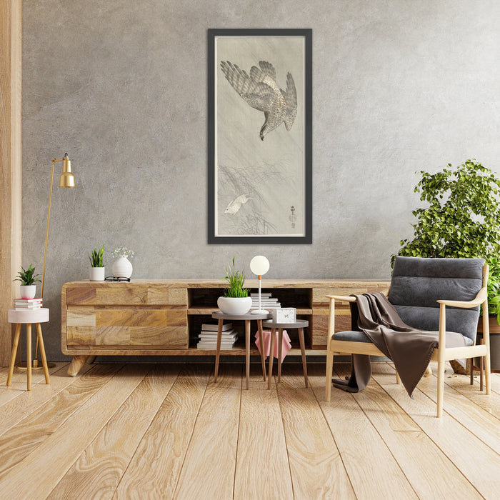 A framed image of