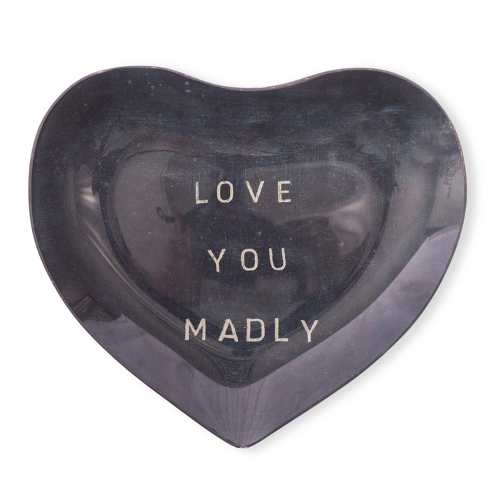 Heart Decoupage Plate by Sugar Boo - Pine & Moss