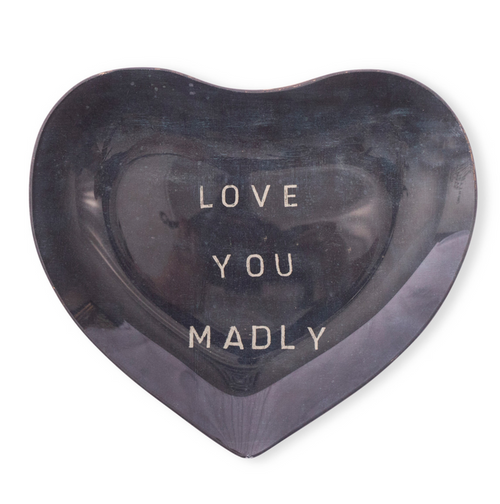 Heart Decoupage Plate by Sugar Boo - Pine & Moss