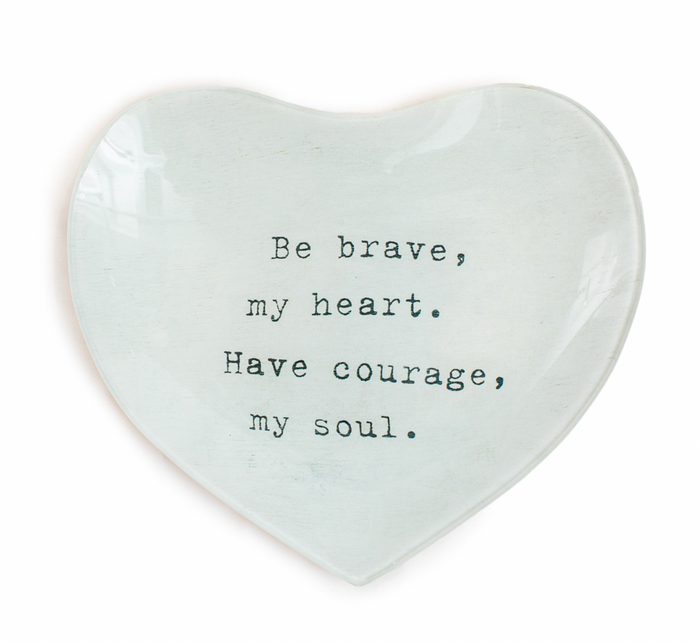 Heart Decoupage Plate by Sugar Boo - Pine & Moss