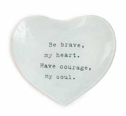 Heart Decoupage Plate by Sugar Boo - Pine & Moss