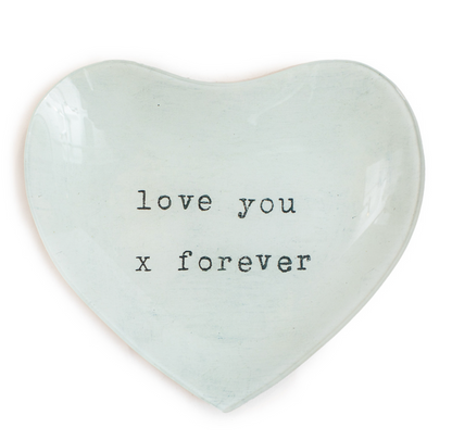 Heart Decoupage Plate by Sugar Boo - Pine & Moss
