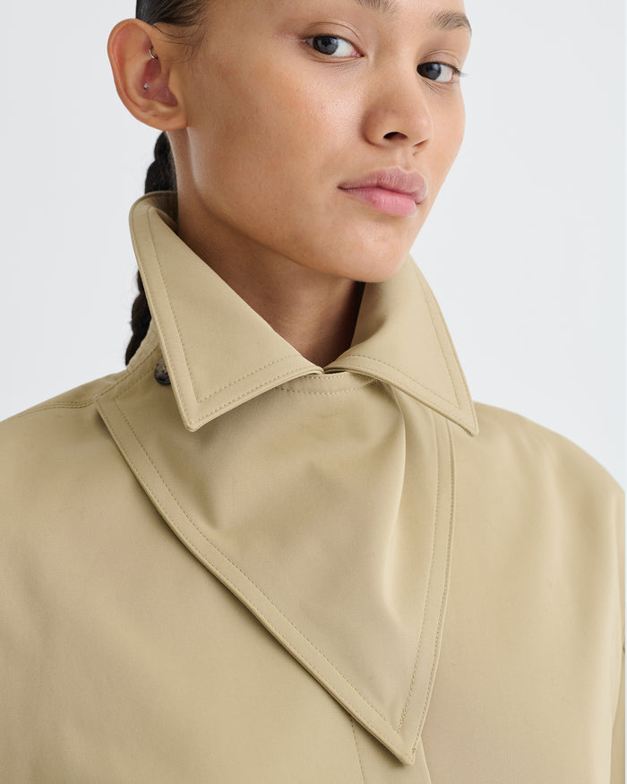 Henka - Bonded Trench/Faux Fur Jacket - Beige/Brown