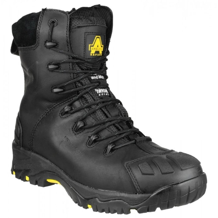 Hi Leg Safety Boots with Side Zip - Black