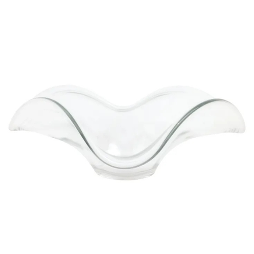 Hibiscus Glass Clear Large Bowl - Becket Hitch