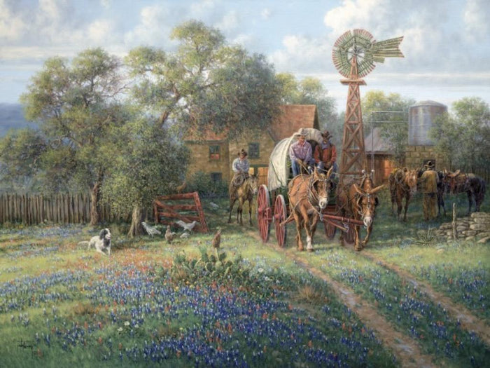 Jack Terry Hill Country Homestead Western Art Prints
