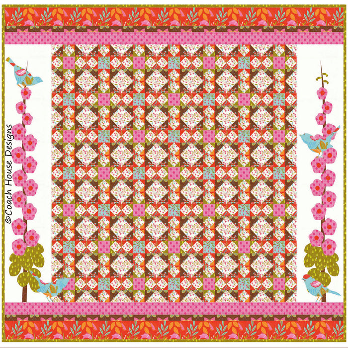 Hollyhock Garden Quilt Pattern