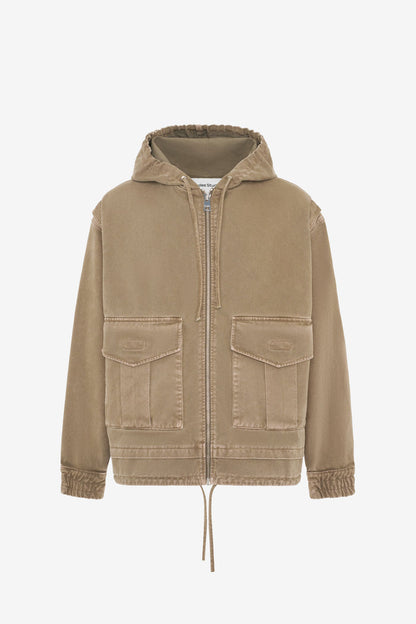 ETUDES STUDIO HOODIE DENIM JACKET TAN 1