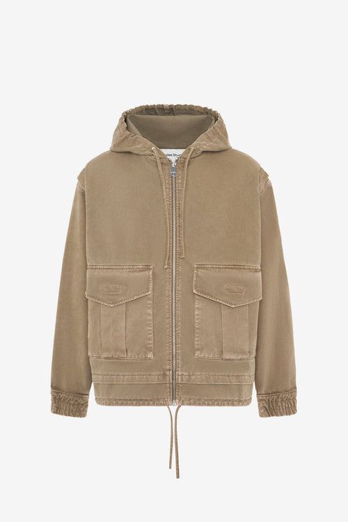 ETUDES STUDIO HOODIE DENIM JACKET TAN 1