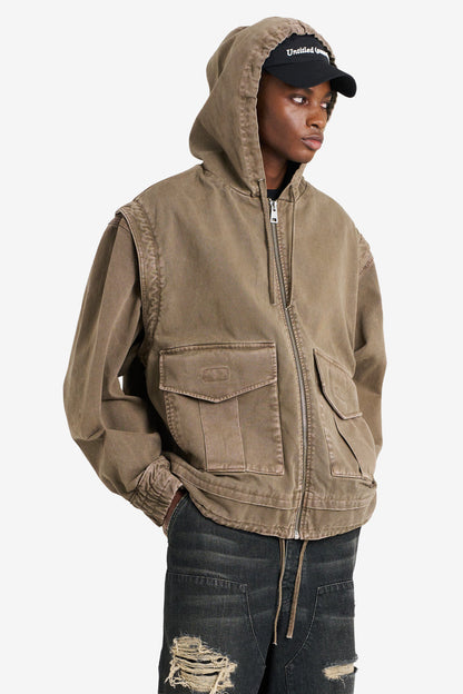 ETUDES STUDIO HOODIE DENIM JACKET TAN 3