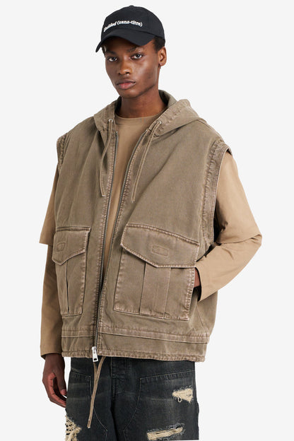 ETUDES STUDIO HOODIE DENIM JACKET TAN 8