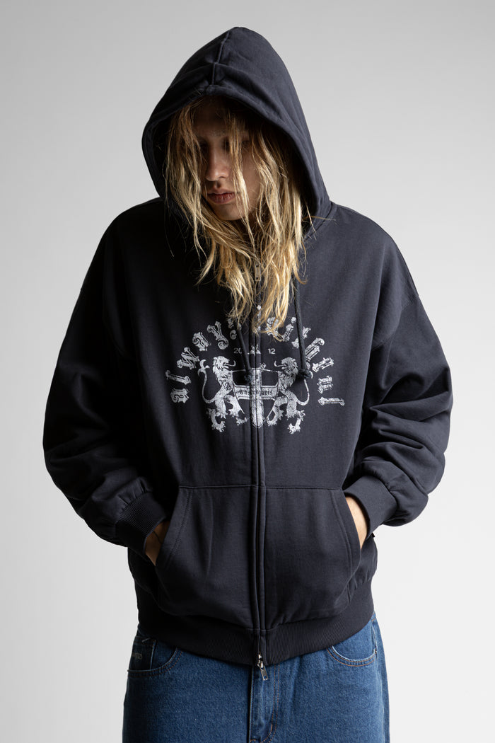 Hoodie Zip Boxy Emblem