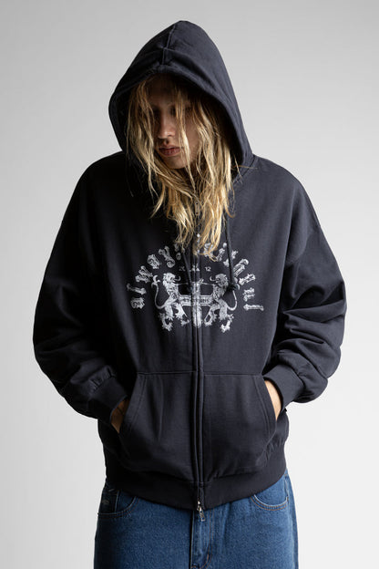 Hoodie Zip Boxy Emblem