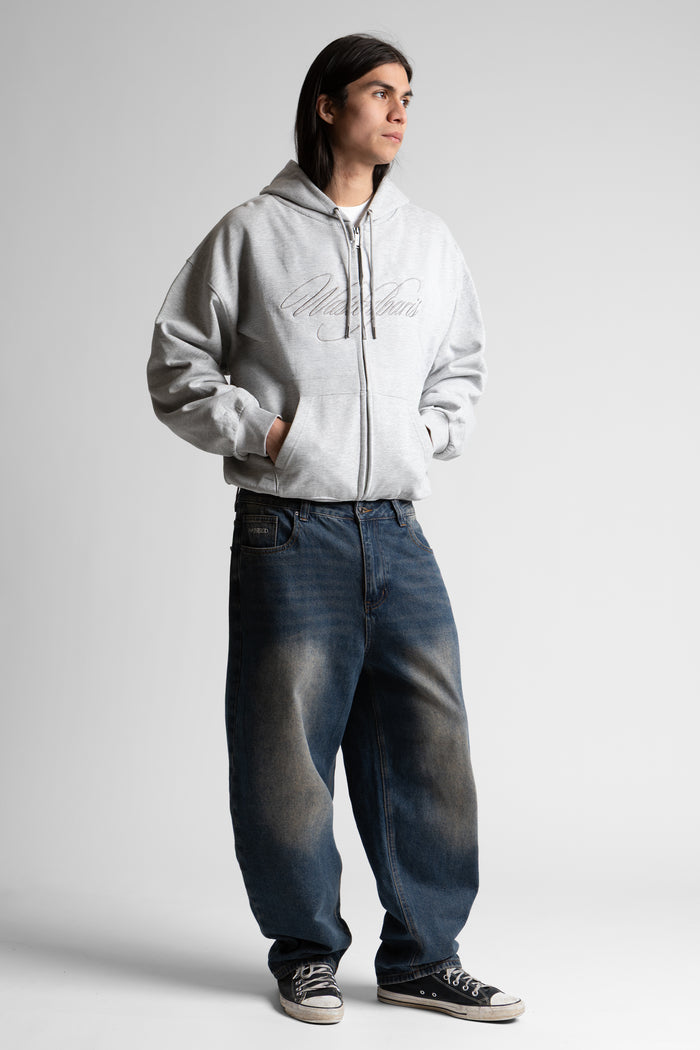 Hoodie Zip Boxy Script