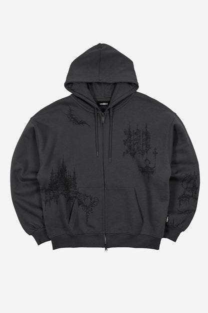 Hoodie Zip Boxy Stronghold - WASTED PARIS