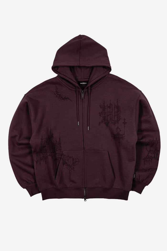 Hoodie Zip Boxy Stronghold - WASTED PARIS